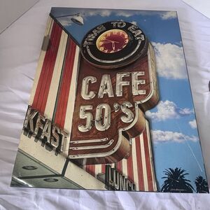 50’s Cafe Metal Sign Retro Wall Art For Home
